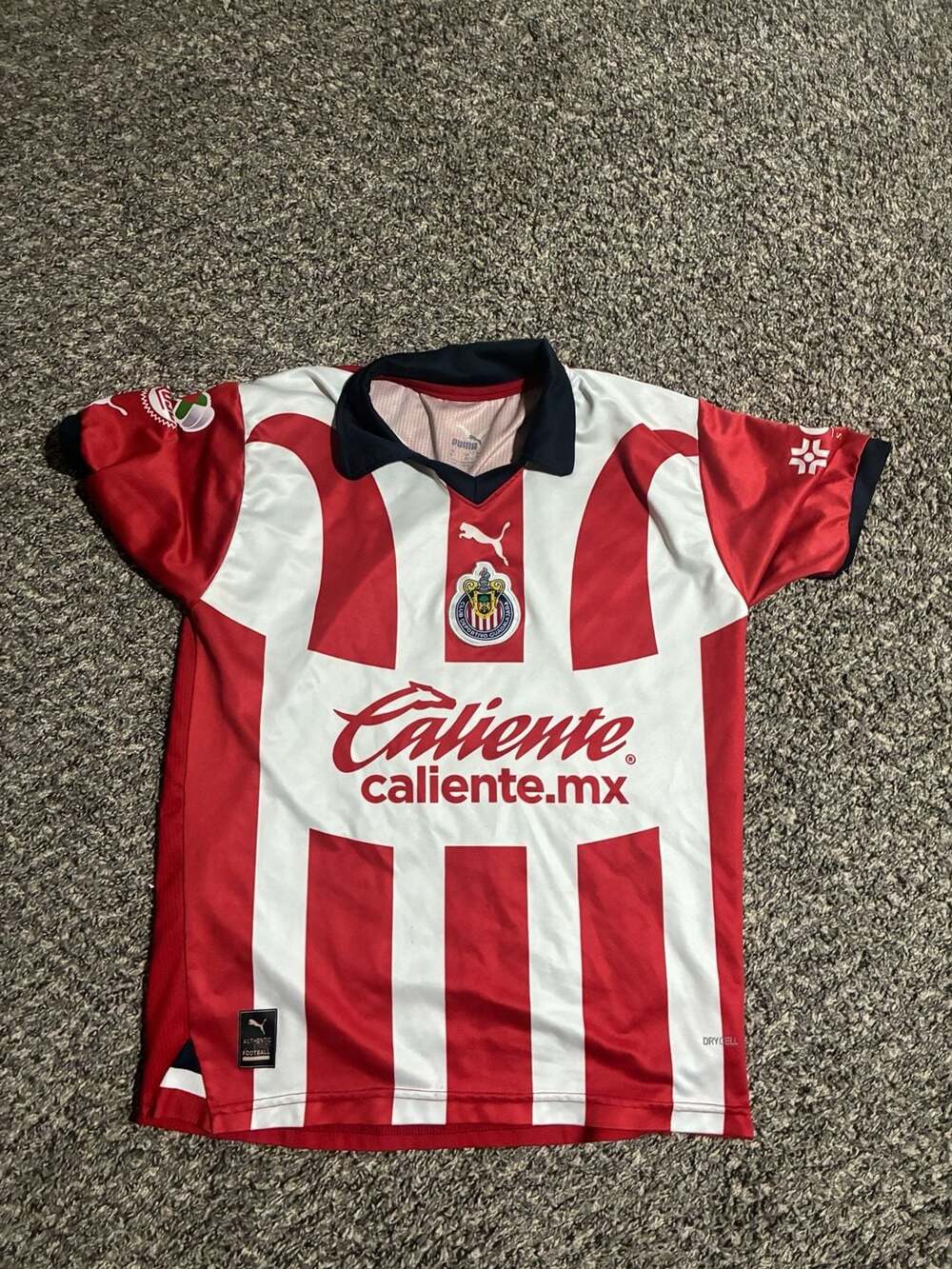 Puma Chivas Home Jersey Size S Red White Caliente.mx